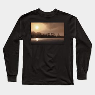 Foggy Morning Sunrise Severn River Virginia Long Sleeve T-Shirt